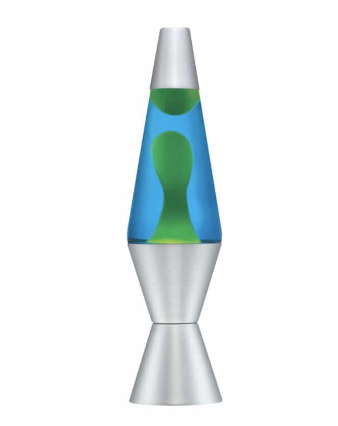 11.5" Lava Lamp - Silver and Blue **PICKUP & LOCAL DELIVERY ONLY**