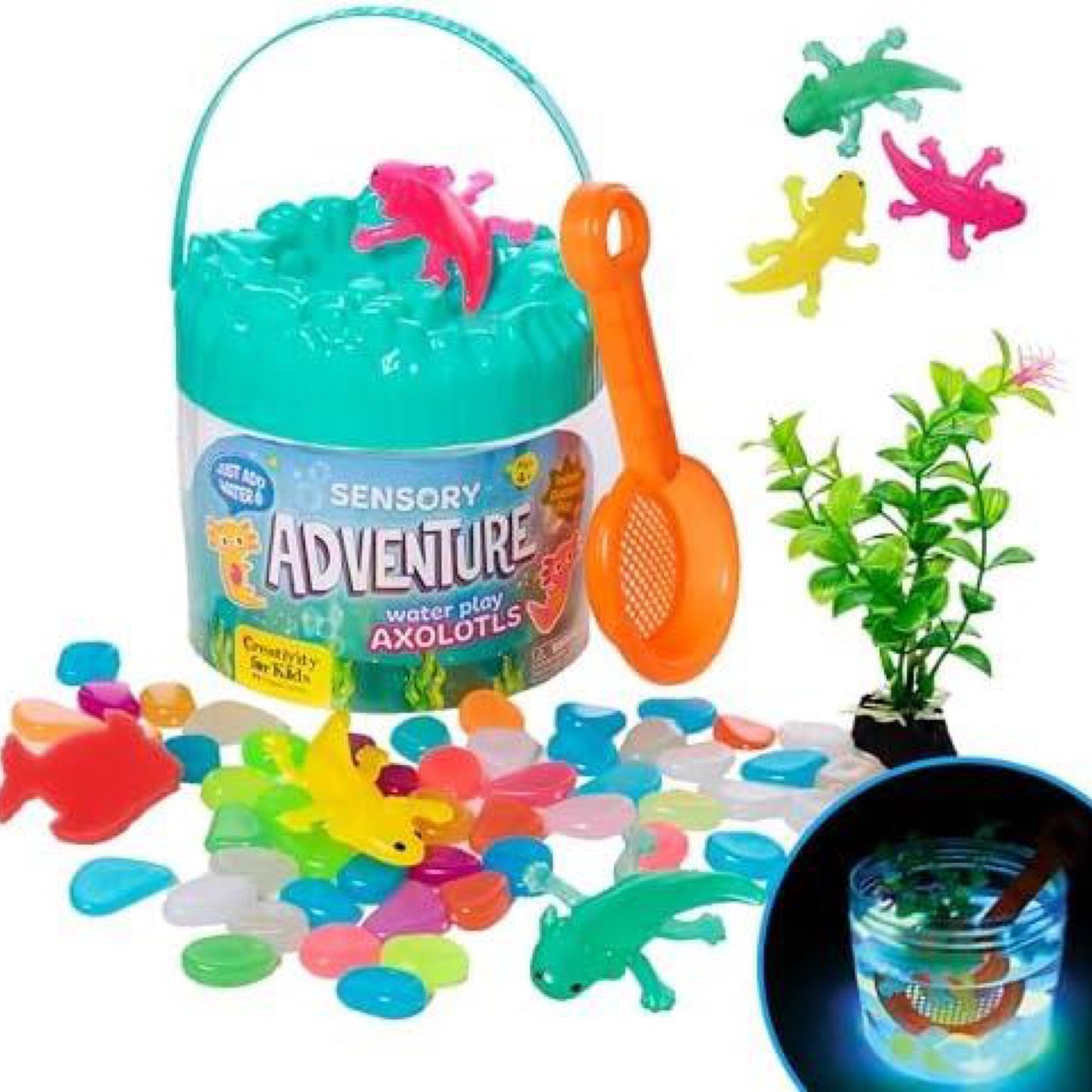 Creativity for Kids Sensory Adventure Axolotls Kit | Dig, Squish & Explore with Sensory Sand & Bug Toys | Scoop, Pinch & Play with Fine Motor Tools | Mess-Free