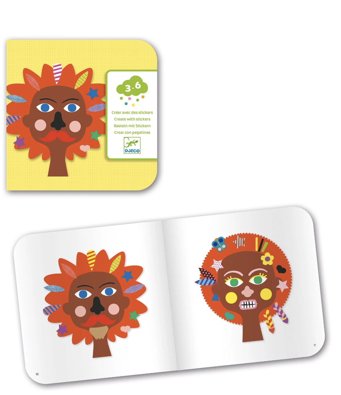 Djeco Hairdresser Sticker Collage Activity