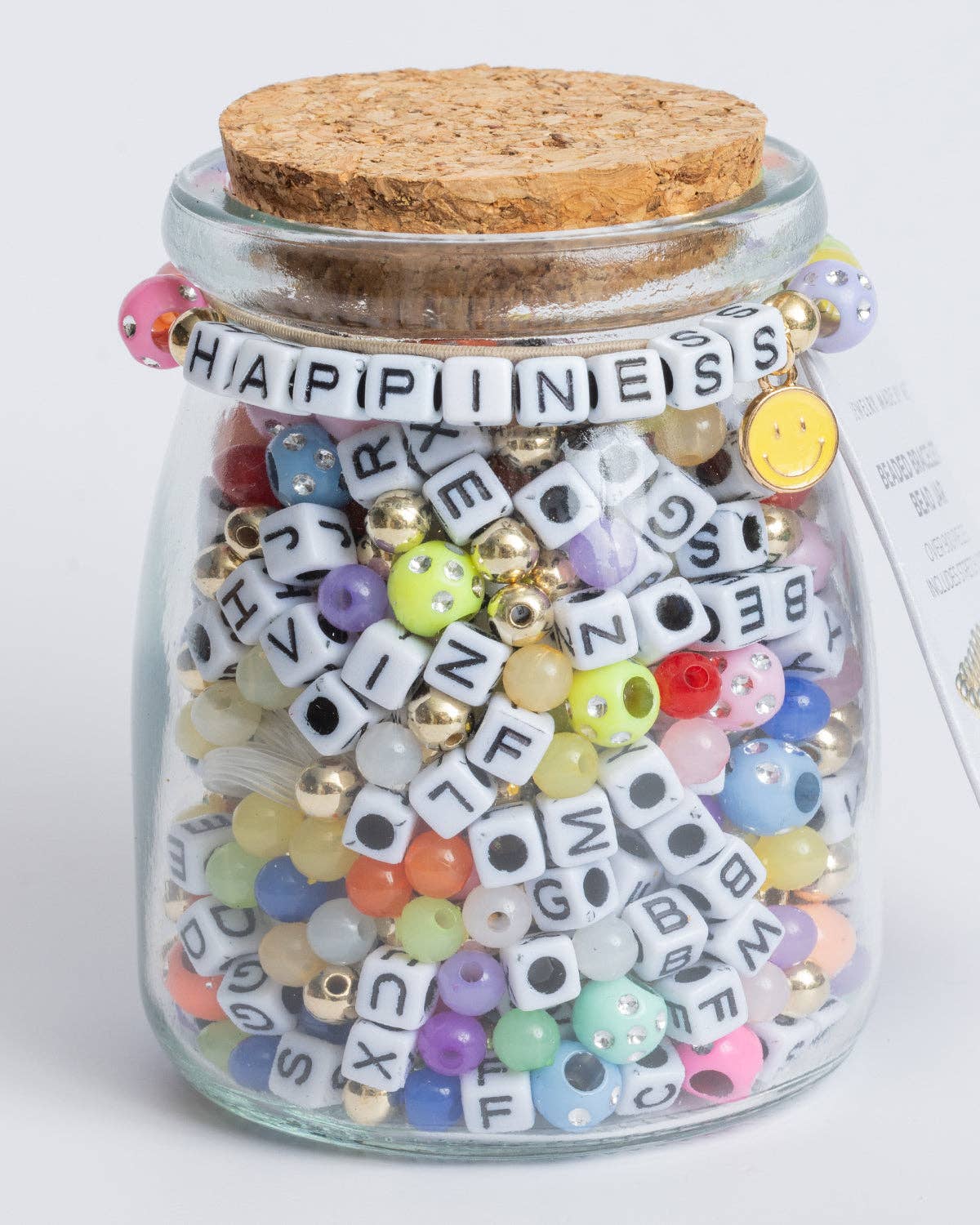 Happiness Smiley Face Block Letter DIY Bead Kit
