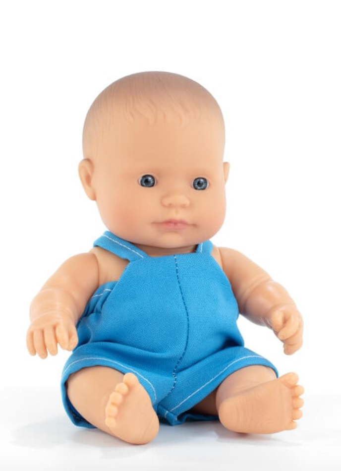 Miniland Baby Doll Caucasian Boy - My friends & Me
