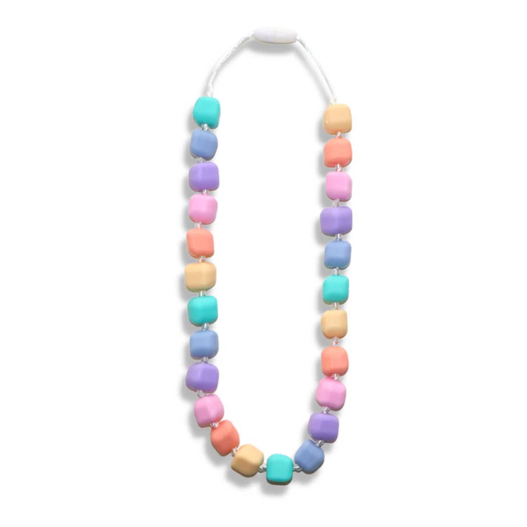 Kids Chew Pendants - Princess And The Pea Necklace - Pastel Rainbow: Each