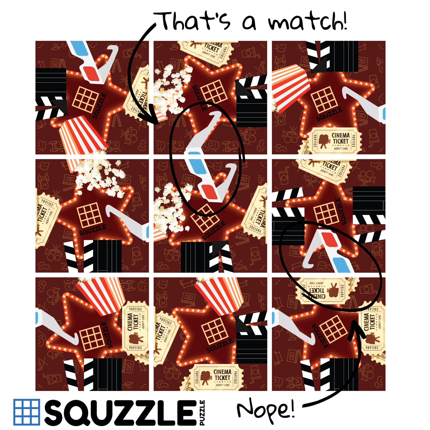 Movie Time Squzzle Puzzle