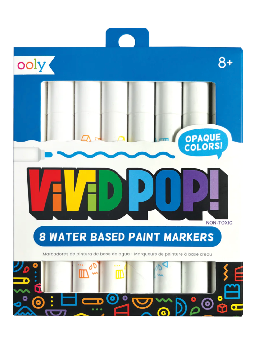 Ooly Vivid Pop! Water Based Paint Markers - Set of 8