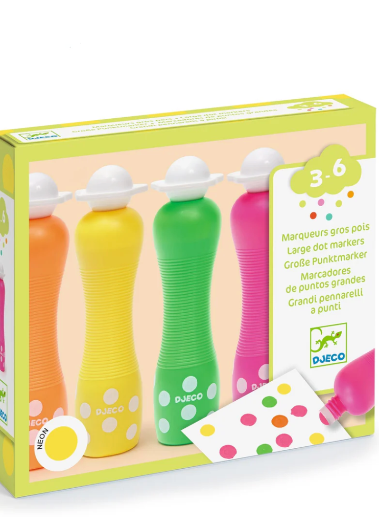 4 Foam Markers - Neon