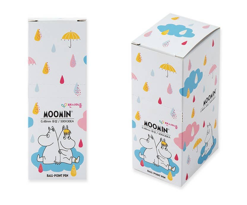 Moomin Slim Black Ball point Pen Pencil 30pcs Pack: Black