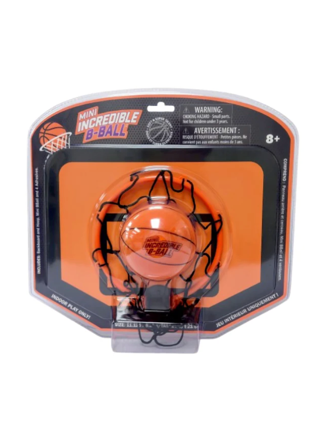 Incredible Bball Mini Hoop & Ball **LOCAL PICKUP OR DELIVERY ONLY**