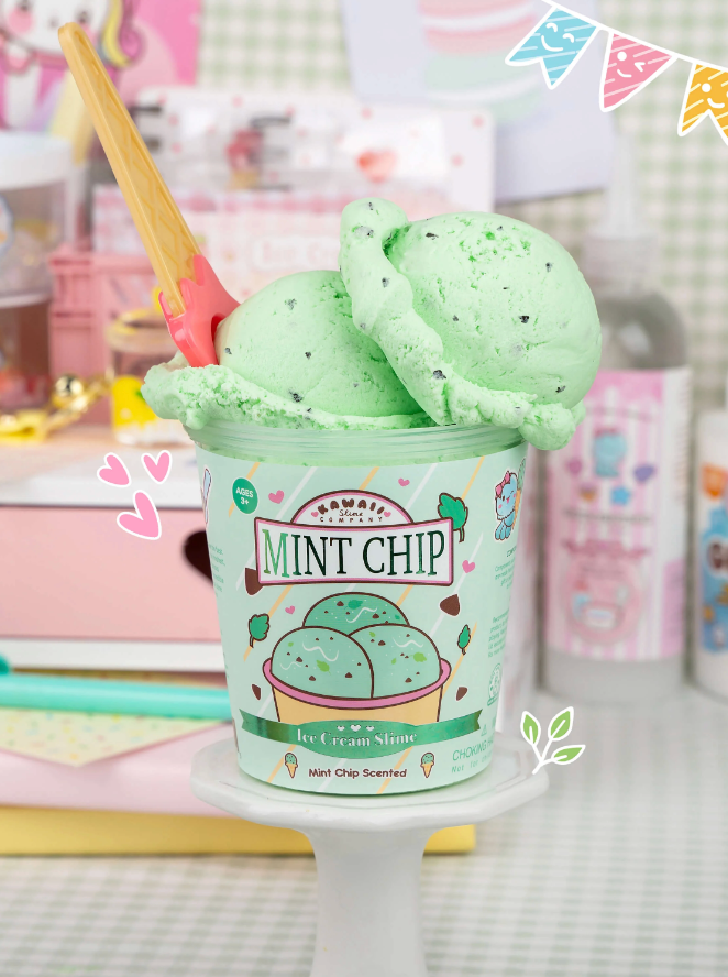 Mint Chip Scented Ice Cream Pint Slime