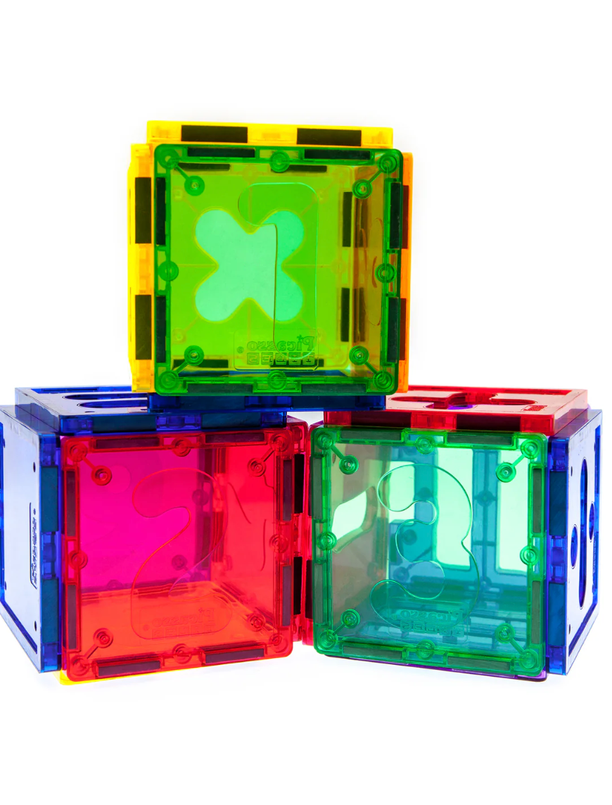 PicassoTiles 22 Pc. Magnetic Building Block Numbers Math Set