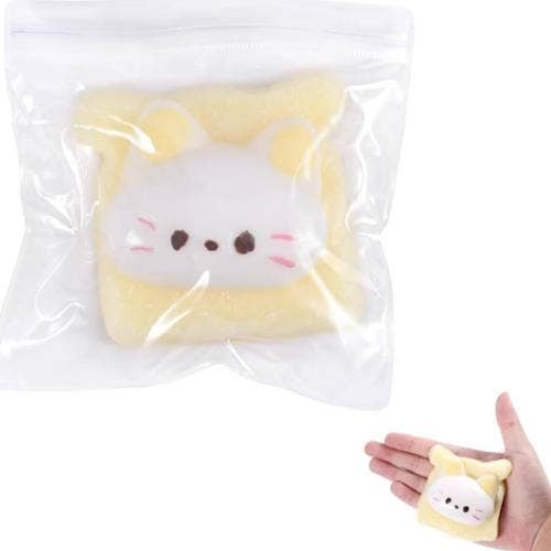 SOFT SILICONE CAT TOAST SQUEEZE TOYS