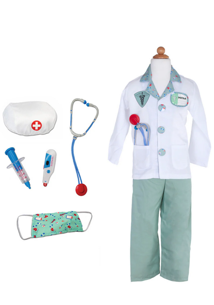 Green Doctor Dress-Up Set with Accessories