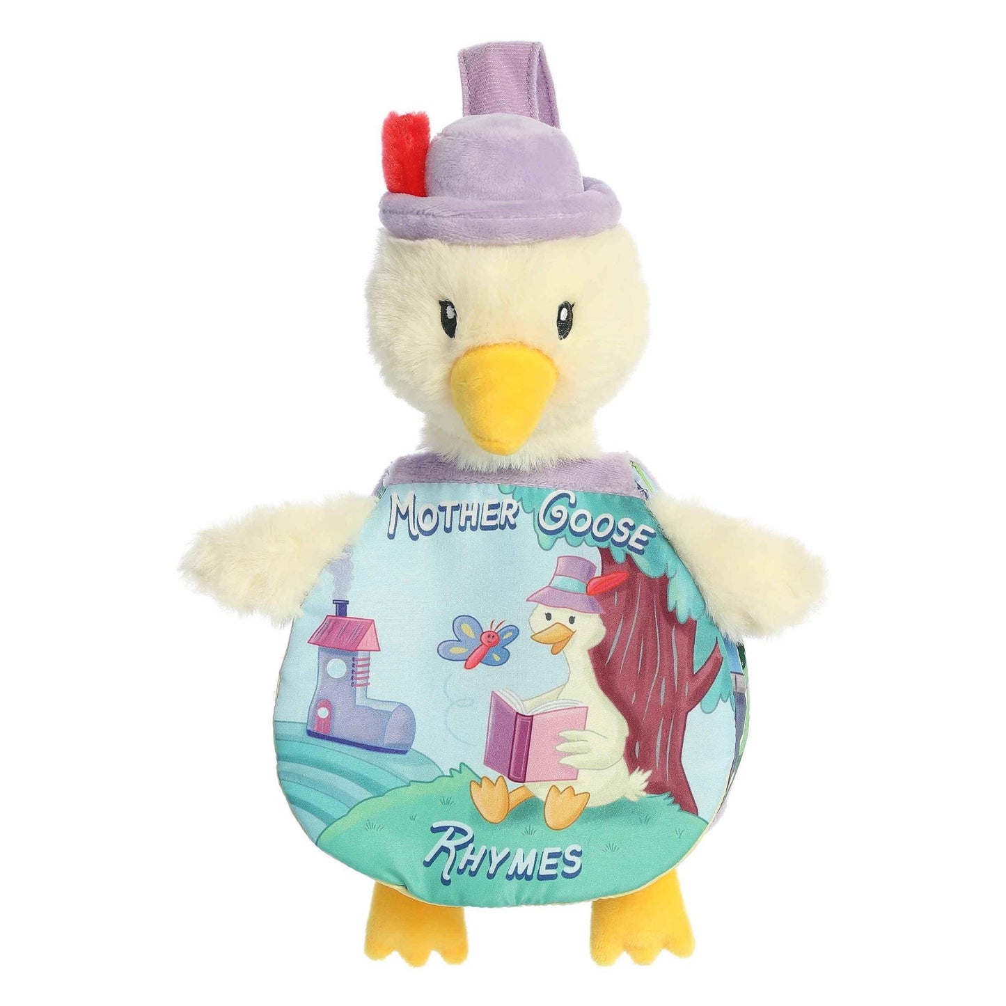 Aurora® Engaging Story Palstm Mother Goose Baby Toy - Soft Book for Parents to Create a Bedtime Routine - Perfect for Nusery Decor, Cribs, and Strollers