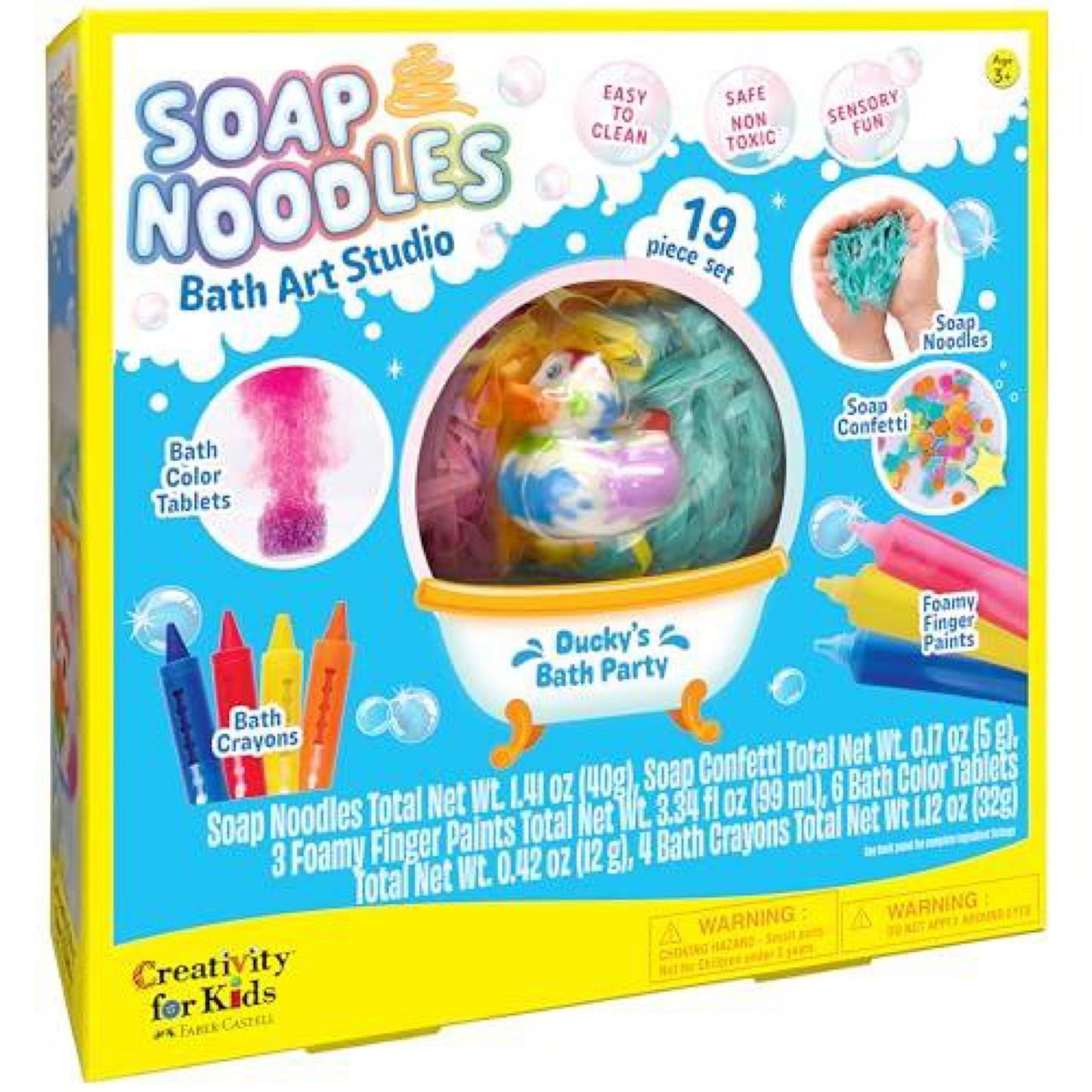 Creativity for Kids Soap Noodles Bath Art Studio | Mix, Paint & Create with Bath Crayons