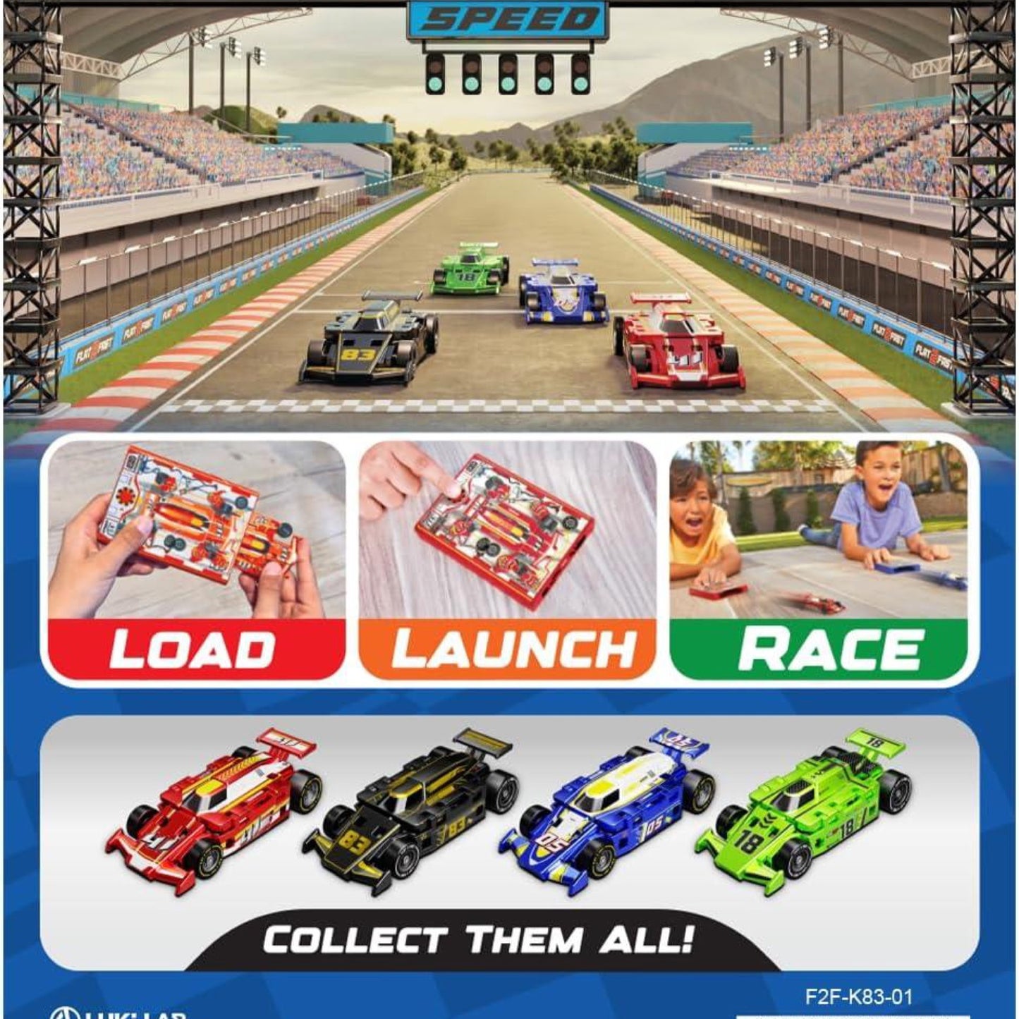 Flat 2 Fast Speed Card Racer – Black