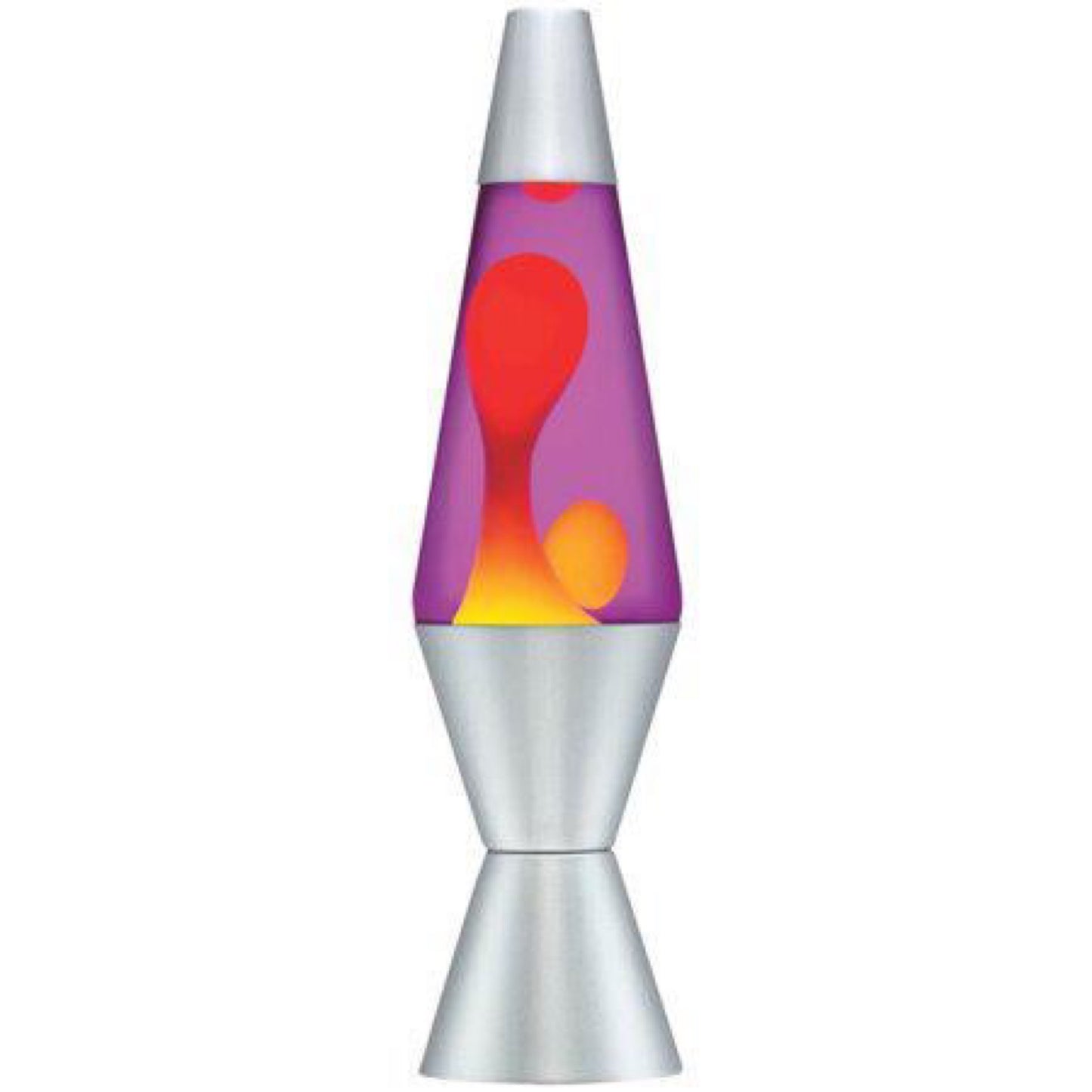 Lava Lamp - Silver and Purple, 14.5" **PICKUP & LOCAL DELIVERY ONLY**