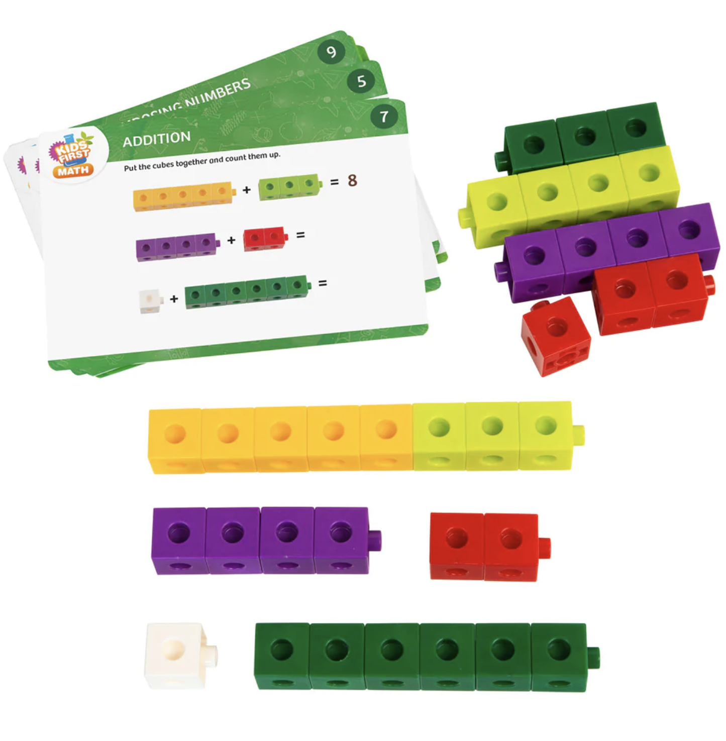 Kids First Math: Linking Cubes Math Kit with Activity Cards