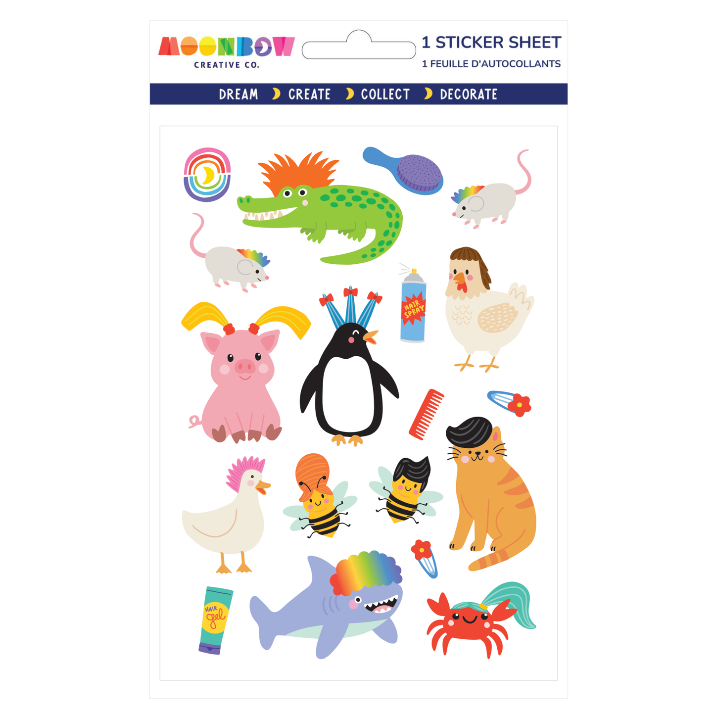 Hairdo Zoo Glossy Sticker Sheet