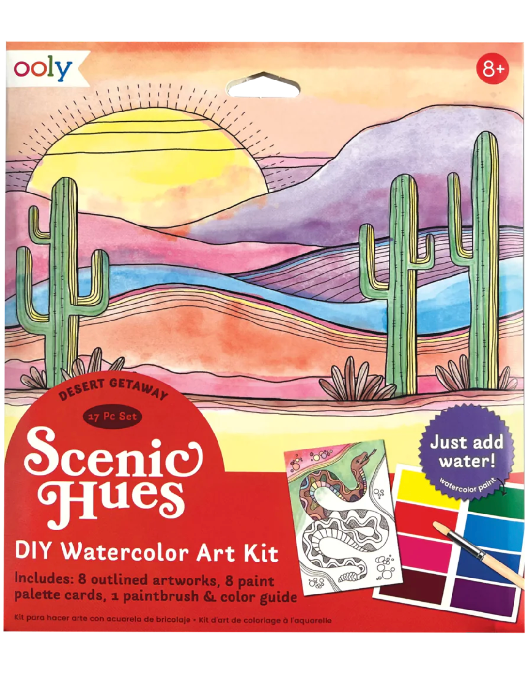 Ooly Scenic Hues DIY Watercolor Art Kit: Desert Getaway