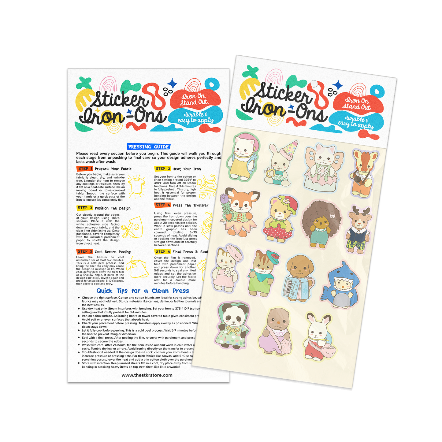 Calico Critters Sticker Iron-Ons