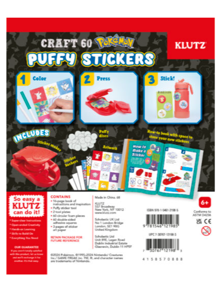 Klutz: Pokemon Color-In 3D Stickers