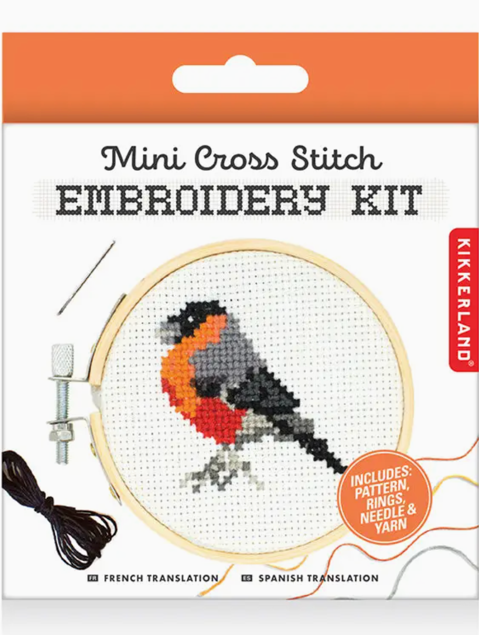 Mini Cross Stitch Embroidery Kit - Bird