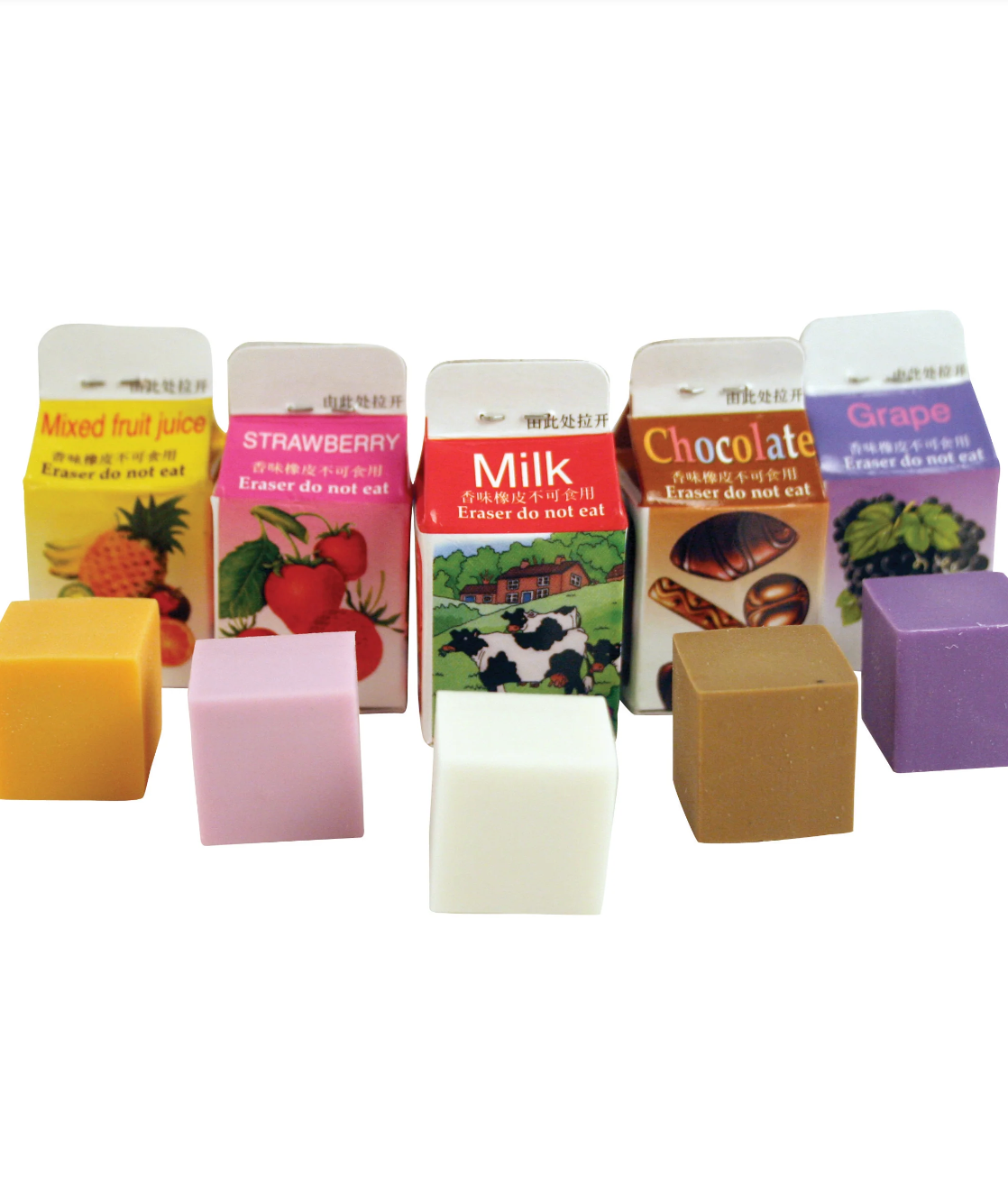 Milk Carton Scented Erasers