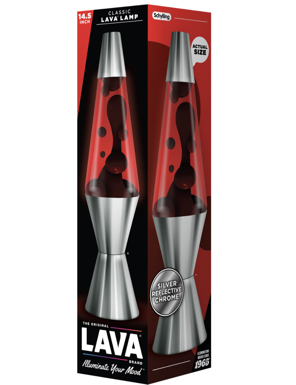14.5" Lava Lamp Chrome and Crimson