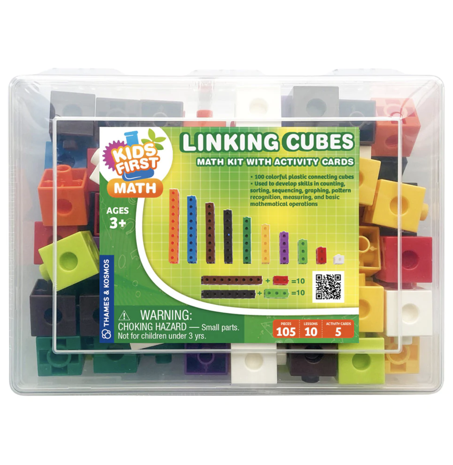 Kids First Math: Linking Cubes Math Kit with Activity Cards