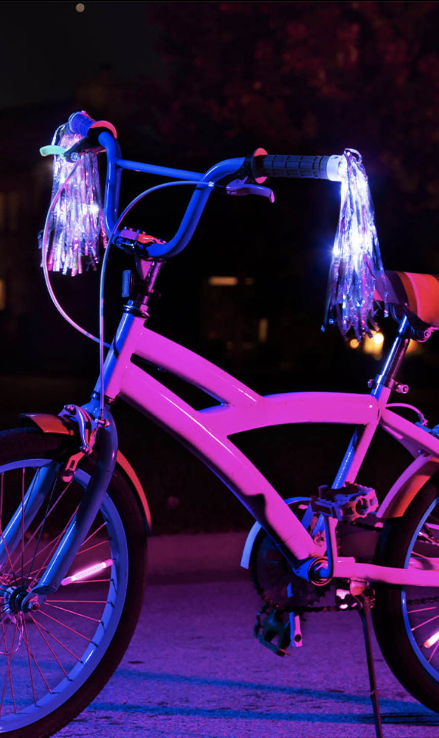 Sparklebrightz Blue LED Handlebar Streamers