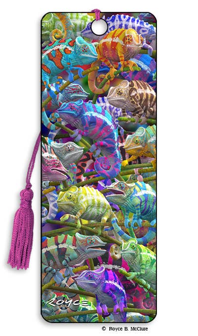 3D Royce color changing bookmark -Chameleons