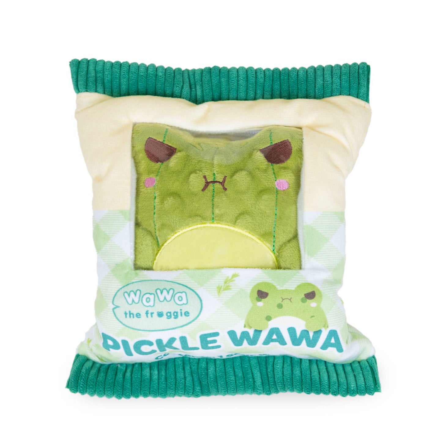 Pickle Wawa (Cute Kawaii Frog Green Bag Food Snack Plush)