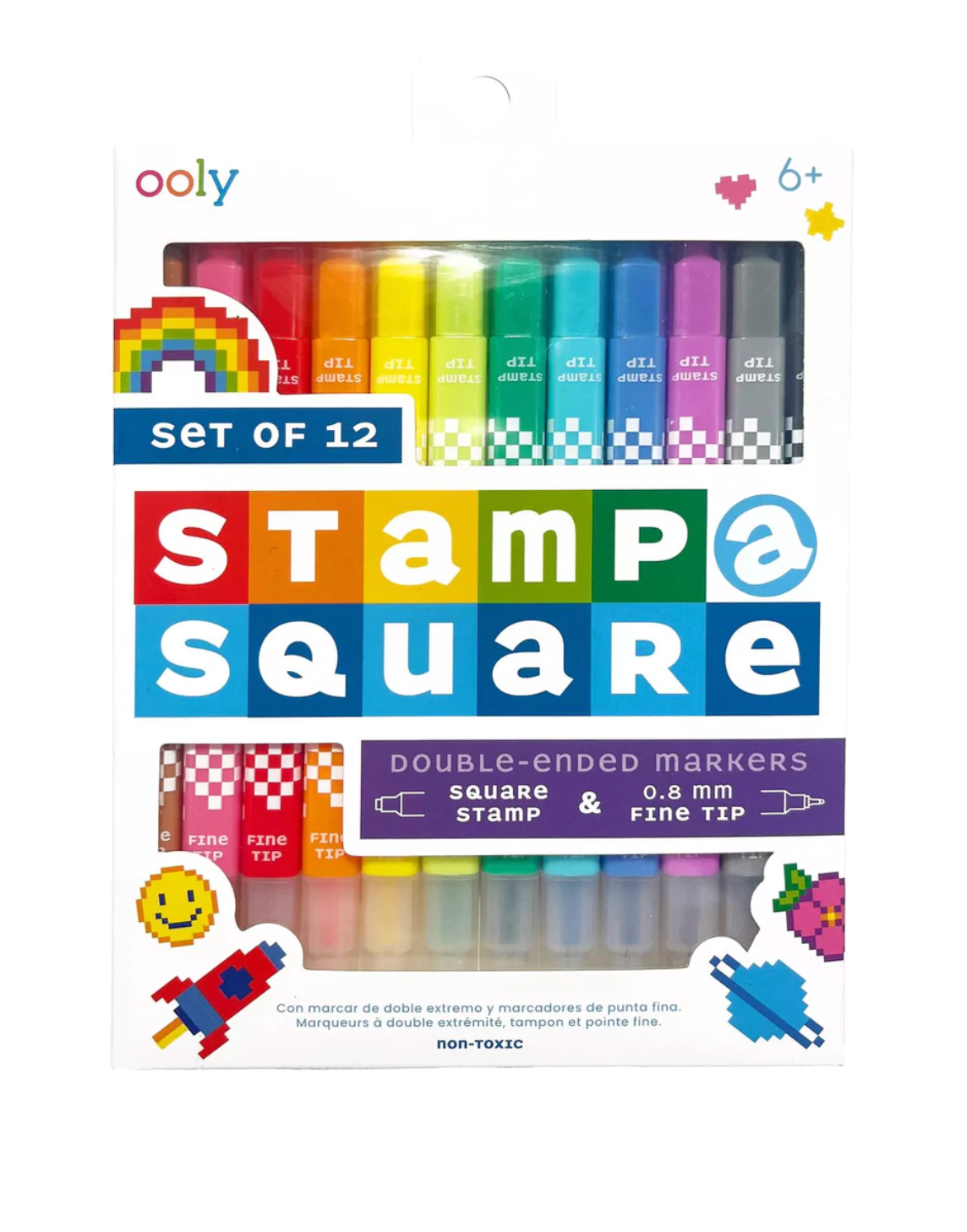 Stamp-A-Square Double Ended Markers - Set of 12