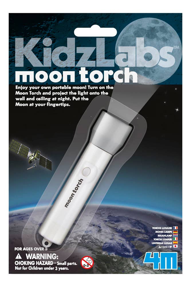 4M KidzLabs Moon Torch Projector Astronomy Science STEM
