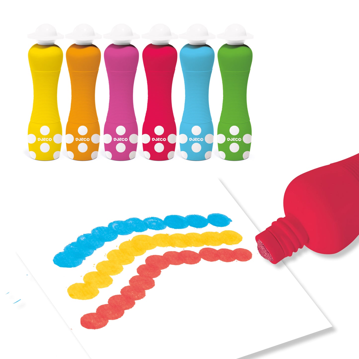 6 Foam Markers for Little Hands - Djeco