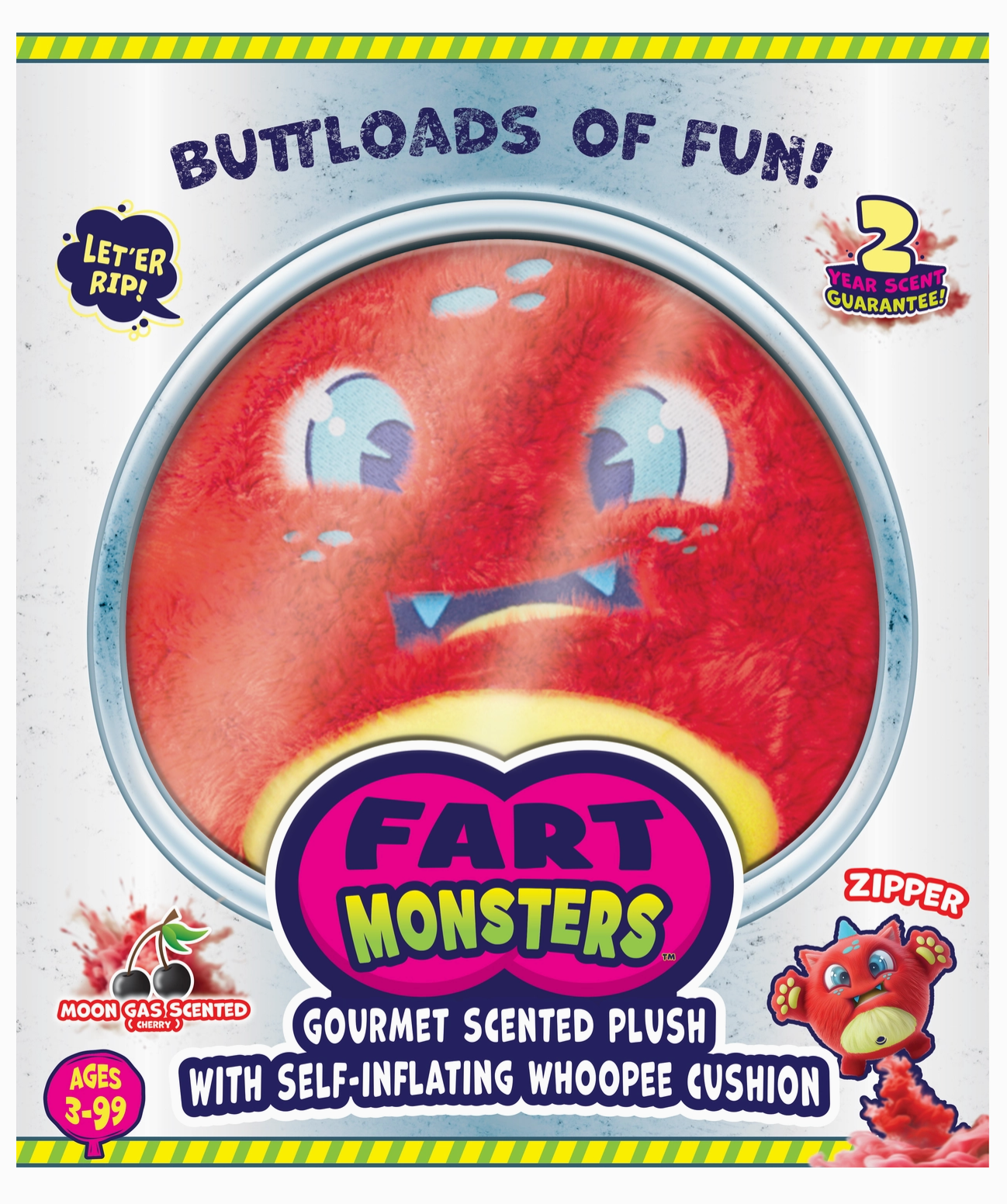 Fart monsters, gourmet scented plush, moon gas cherry
