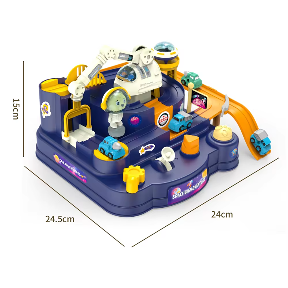 Space Big Adventure Racing Rail Tracks with 2 Small Toy Cars