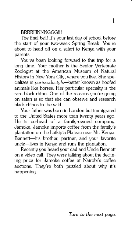 Search For The Black Rhino, Children's Book