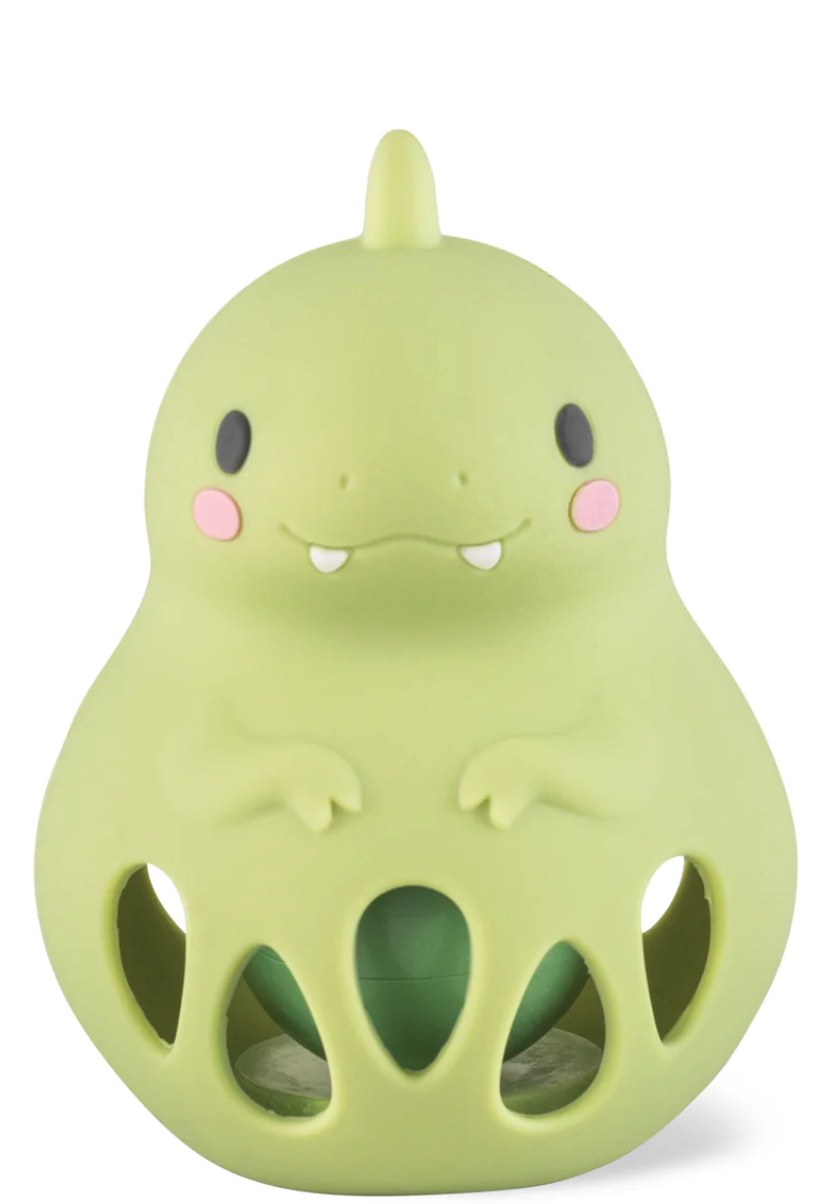 Silicone Rattle - Dino