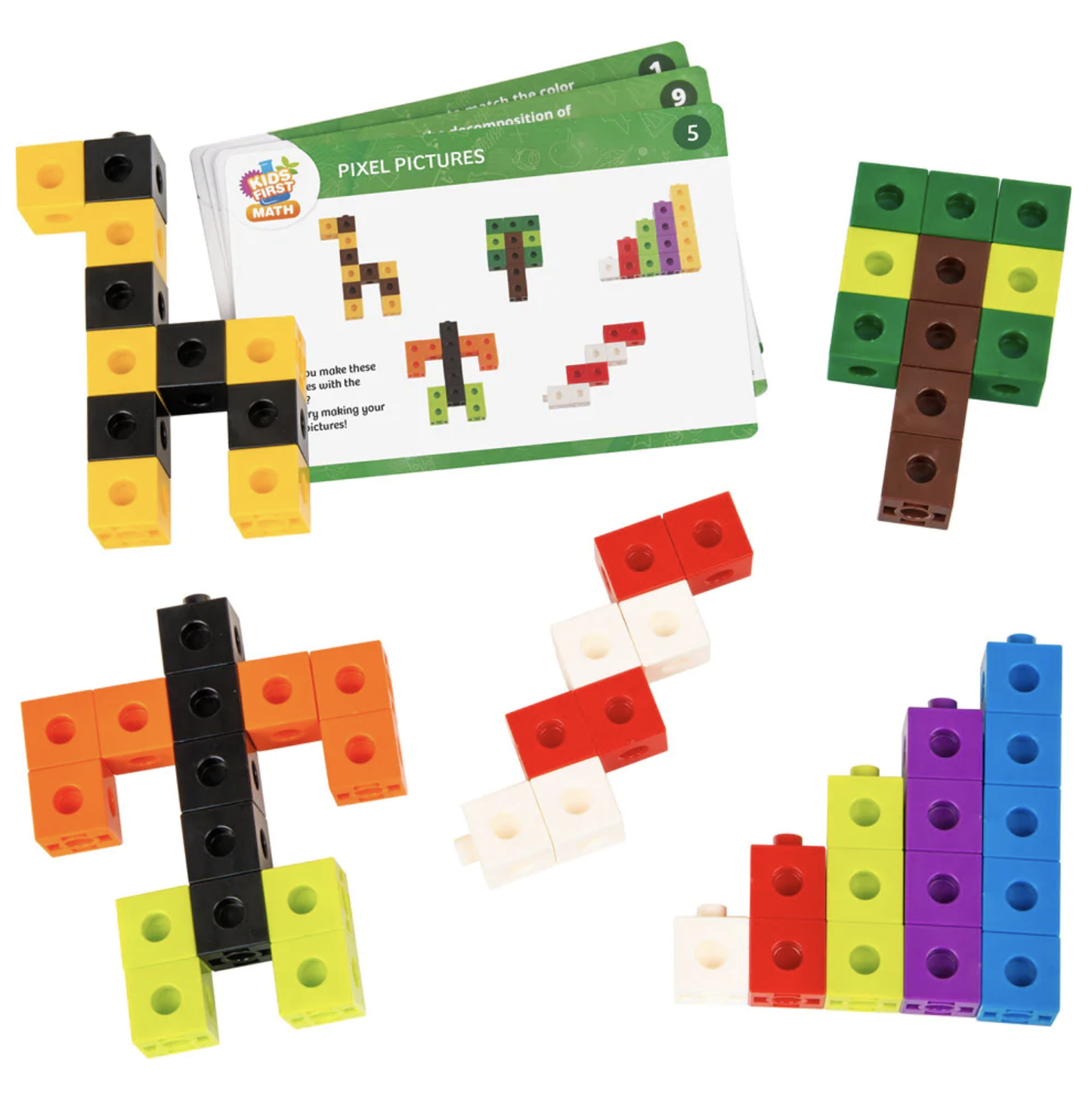 Kids First Math: Linking Cubes Math Kit with Activity Cards