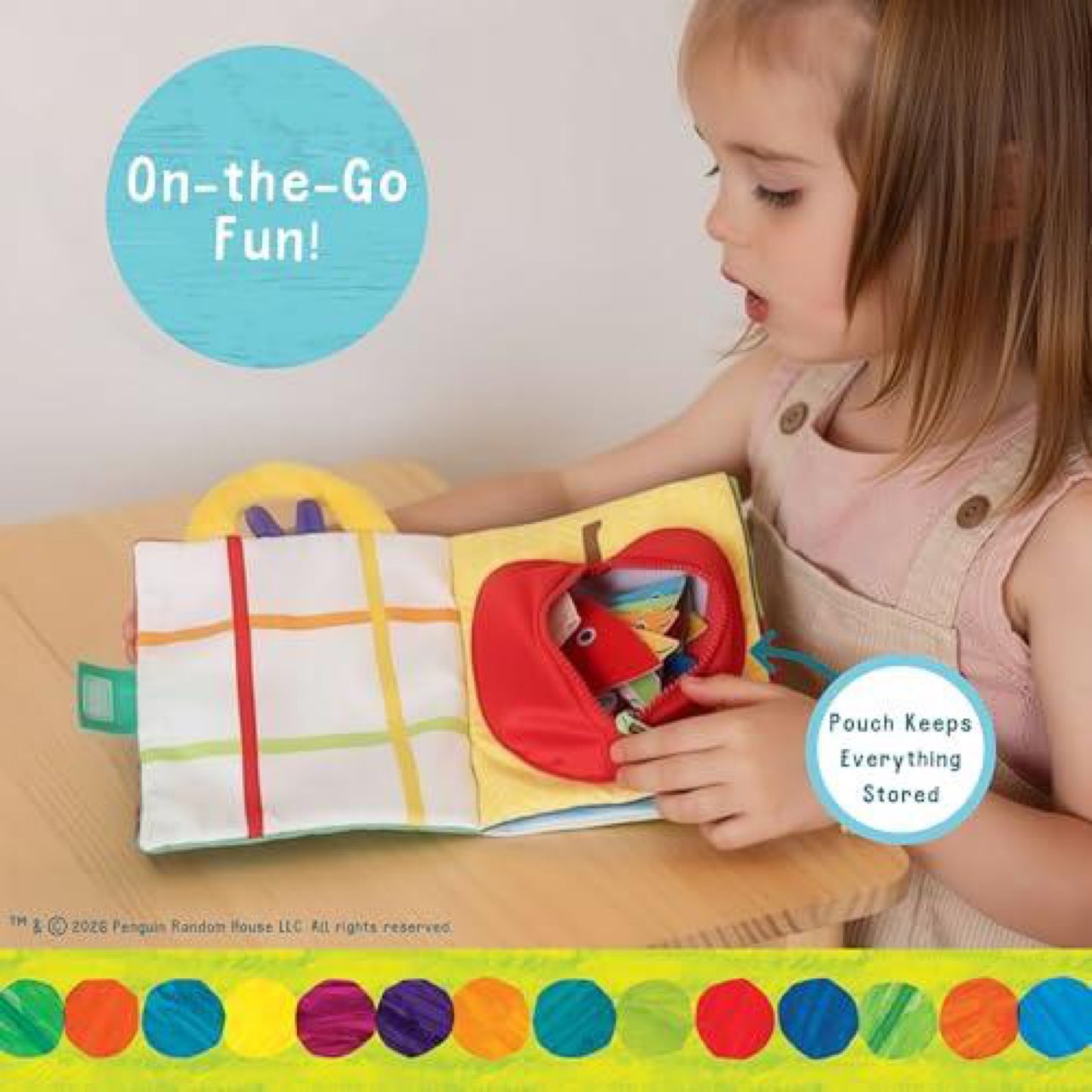 Eric Carle The Very Hungry Caterpillar Busy Felt Toy – Interactive Storytime Activity with 5 Pages, 3 Finger Puppets, and 23 Felt Play Pieces – Early Learning Toy for Toddlers