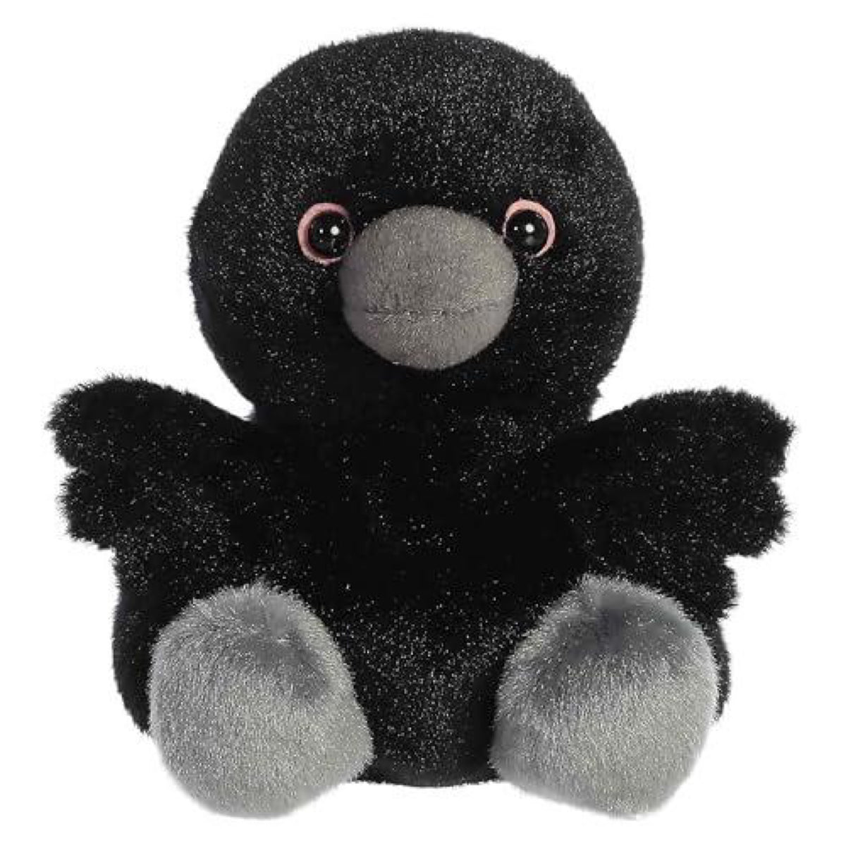 Aurora Spooky Palm Pals Poe Raven Stuffed Animal - Fun Seasonal Plush for Kids and Adult Collectors - Perfect for Halloween Decorations and Gifts