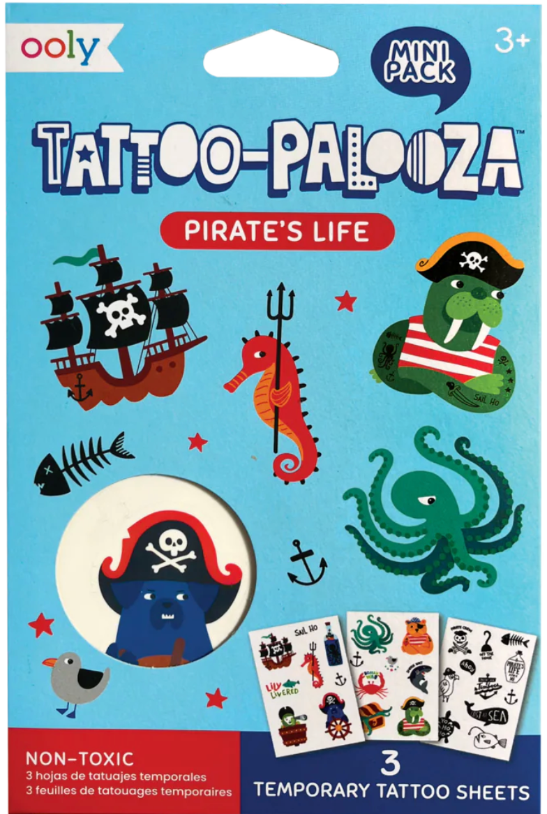 Mini Tattoo Palooza Temporary Tattoos - Pirate's Life