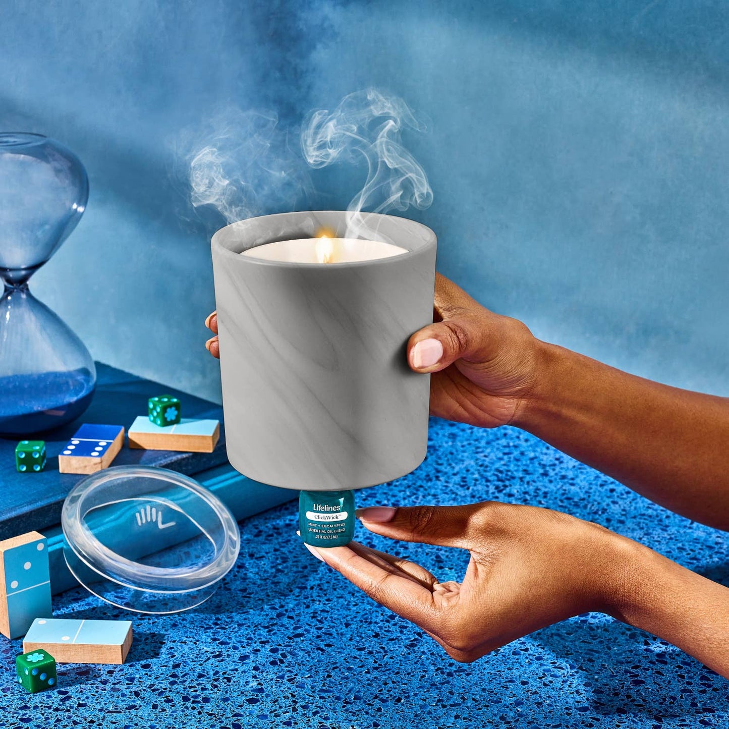 Lifelines Flameless Candle Diffuser - Marble