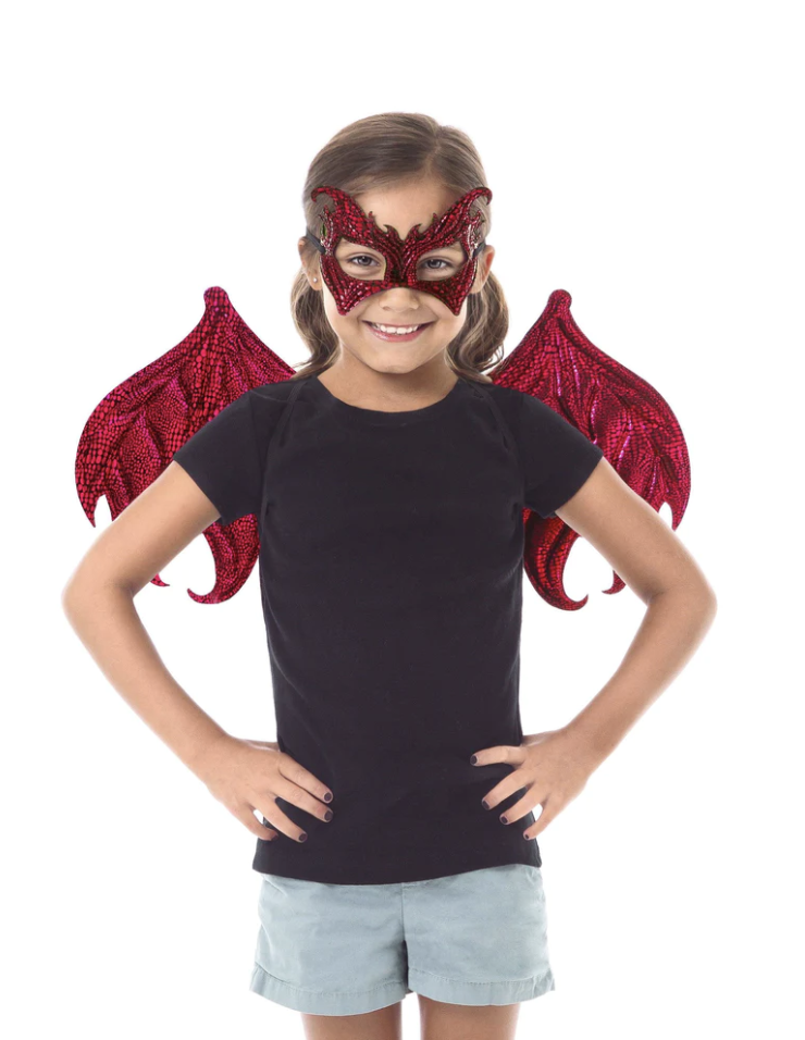 Red Dragon Wing and Mask Set