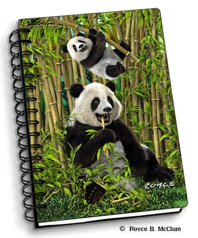 3D Royce Notebook 4" x 6" - Pandas