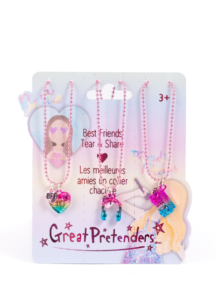 Taylor's Bestie Squad Tear & Share Necklaces, 3pc
