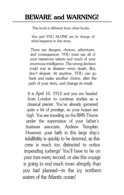 Terror On The Titanic, Children's Book