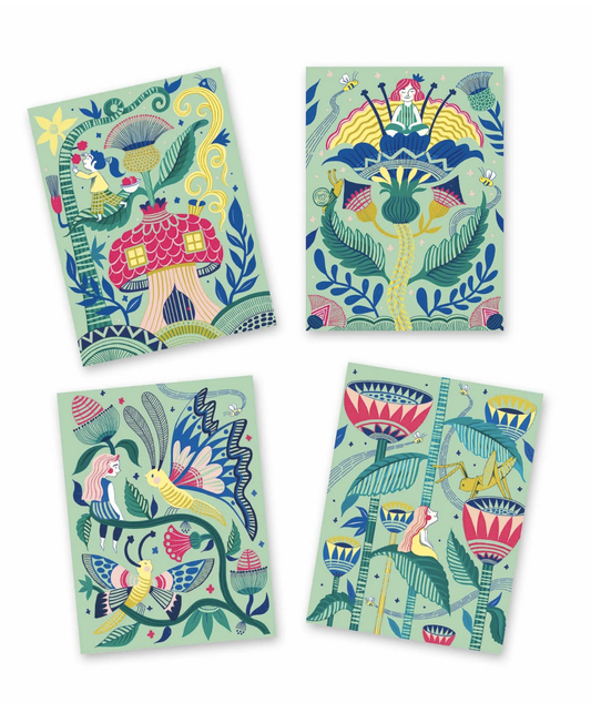 Djeco Fantasy Garden Scratch Card Activity Set