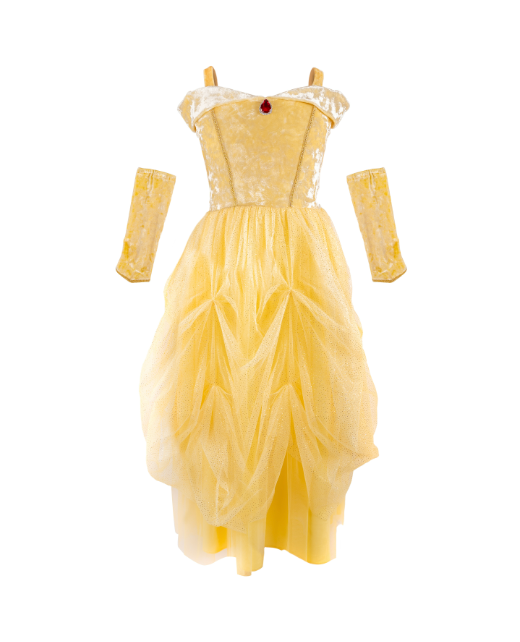 Velvety Soft Yellow Princess Gown, Size 5-6