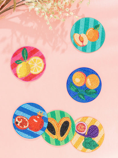 PixelPop™ Diamond Art Acrylic Coaster Kit — Tutti Frutti